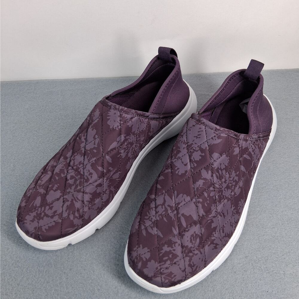 Vera Bradley Cloud Convertible Slip-On Shoes Women's Size 10 Quilted Purple